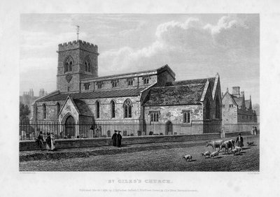 Iglesia de St. Giles, Oxford, 1834 de John Le Keux