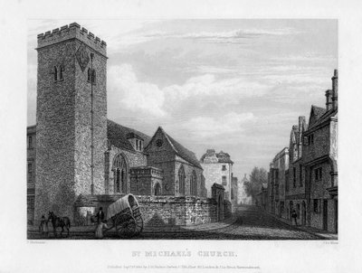 Iglesia de San Miguel, Oxford, 1834 de John Le Keux