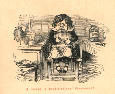 Una lección en gobierno constitucional, 1897 de John Leech