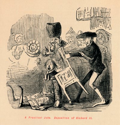 Una broma práctica. Depósito de Ricardo II, c1860 de John Leech