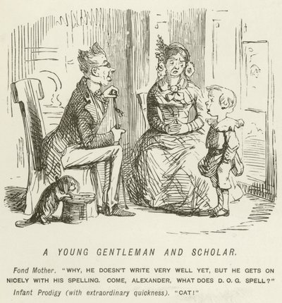 Un joven caballero y erudito de John Leech
