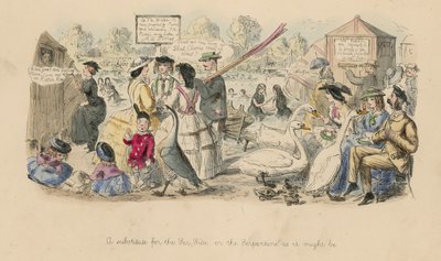 Un sustituto para la playa; o, el Serpentine como podría ser de John Leech