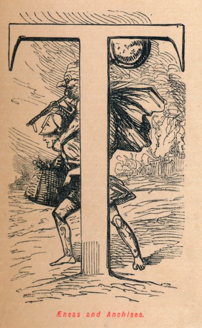 Eneas y Anquises, 1852 de John Leech