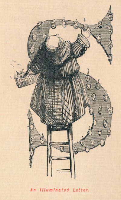 Una letra iluminada, c1860 de John Leech