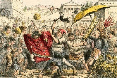 Appius Claudius castigado por el pueblo de John Leech