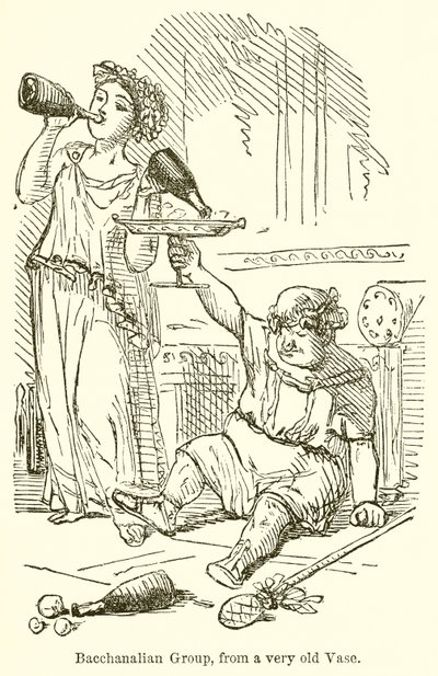 Grupo bacanal, de un jarrón muy antiguo de John Leech