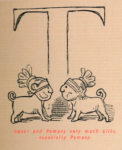 César y Pompeyo muy parecidos especialmente Pompeyo, 1852 de John Leech
