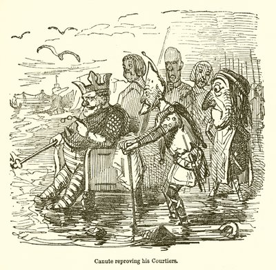 Canuto reprendiendo a sus cortesanos de John Leech