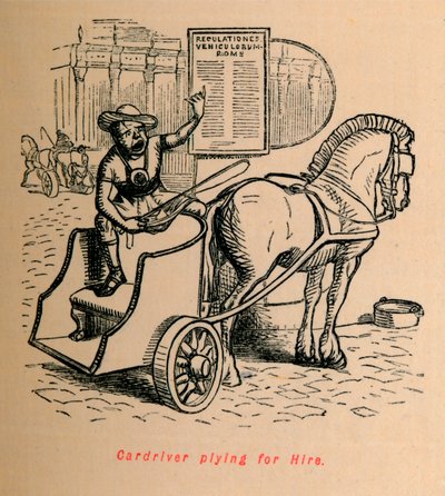 Conductor de Carro buscando Pasajeros, 1852 de John Leech