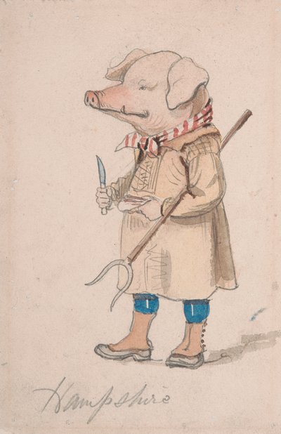 Caricatura del condado de Hampshire de John Leech