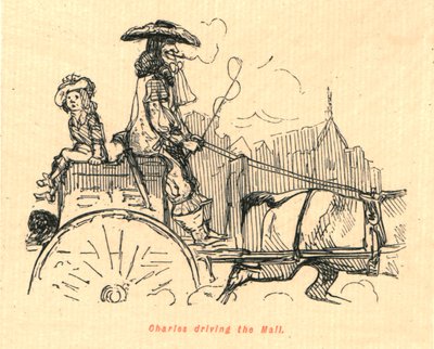 Carlos conduciendo el Mall, 1897 de John Leech