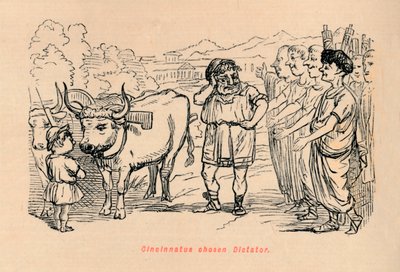 Cincinato elegido dictador, 1852 de John Leech