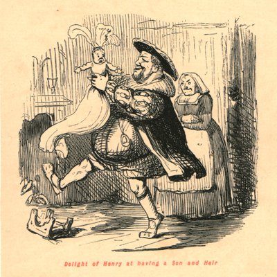 Delicia de Enrique al tener un hijo y heredero, 1897 de John Leech