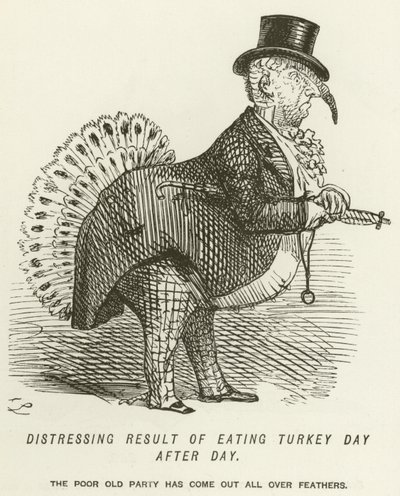 Resultado angustiante de comer pavo día tras día de John Leech