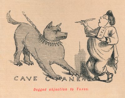 Objeción obstinada a los impuestos, 1852 de John Leech