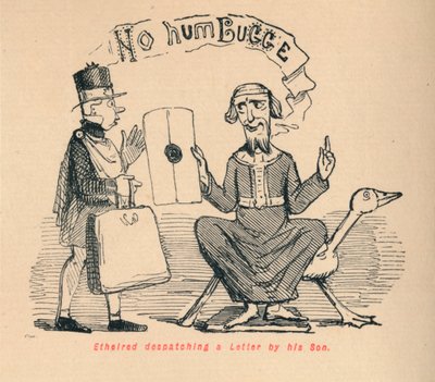 Ethelred despachando una carta por su hijo, c1860 de John Leech