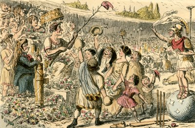 Flaminio restaurando la Libertad a Grecia en los Juegos Ístmicos de John Leech