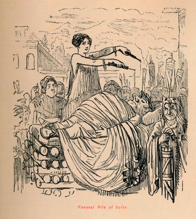 Pira funeraria de Sulla, 1852 de John Leech