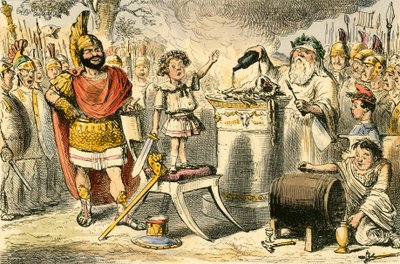 Aníbal, aún siendo niño jura odio eterno a los romanos de John Leech