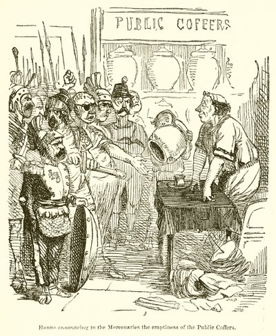 Hanno Anunciando a los Mercenarios la Vacuidad de las Arcas Públicas de John Leech