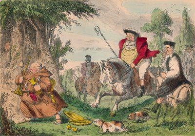 Enrique VIII cazando monjes, 1850 de John Leech
