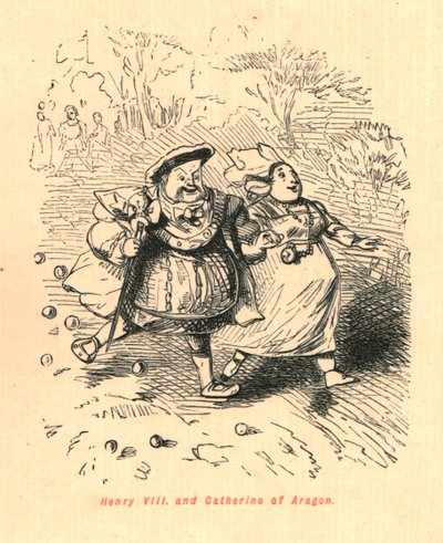 Enrique VIII y Catalina de Aragón, 1897 de John Leech