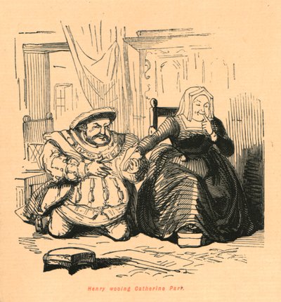 Enrique cortejando a Catalina Parr, 1897 de John Leech
