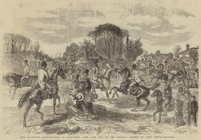 Los Perros de Caza de Su Majestad en Salt-Hill, El Último Día de la Temporada de John Leech