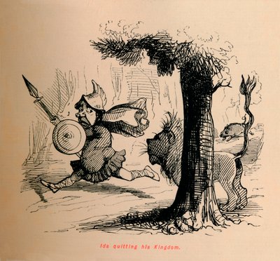 Ida abandonando su reino, c1860 de John Leech