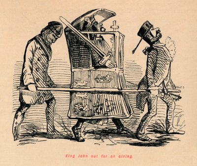 El rey Juan de paseo, c. 1860 de John Leech