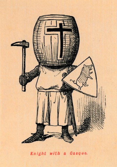 Caballero con casco, c1860 de John Leech