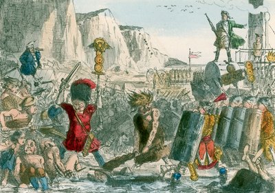Desembarco de Julio César de John Leech