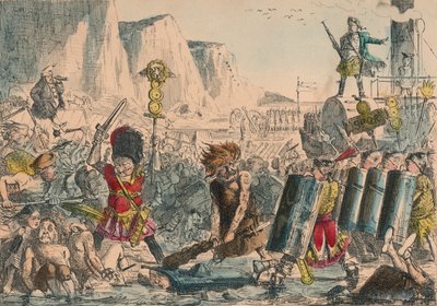 Desembarco de Julio César, 1850 de John Leech