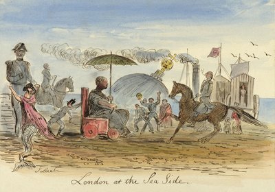 Londres en la costa, pub.1844 de John Leech
