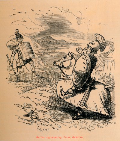 Metio agravando a Tito Manlio de John Leech
