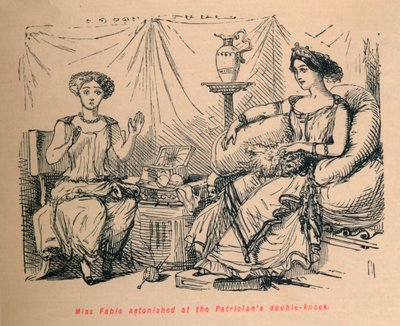 La señorita Fabia asombrada por el doble golpe de los Patricios, 1852 de John Leech