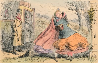 La llegada de la Srta. Shannon a Baldon Hall, 1855 de John Leech