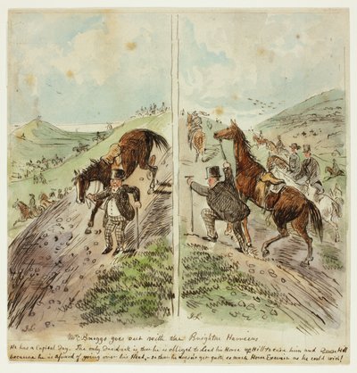 El Sr. Briggs sale con los Brighton Harriers de John Leech
