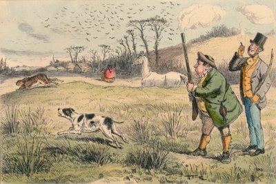 Sr. Jogglebury Crowdey con su perro y su arma, c1860s de John Leech