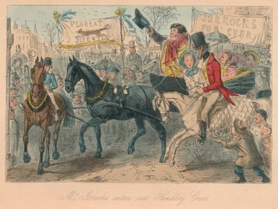 El Sr. Jorrocks entra en Handley Cross, 1854 de John Leech