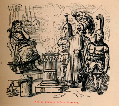 Mucio Escévola ante Porsena, 1852 de John Leech