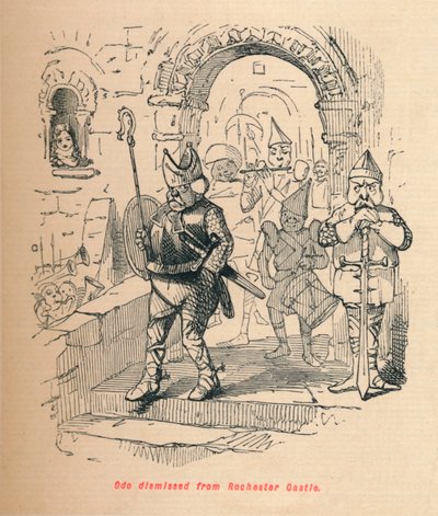 Odo despedido del Castillo de Rochester, c. 1860 de John Leech