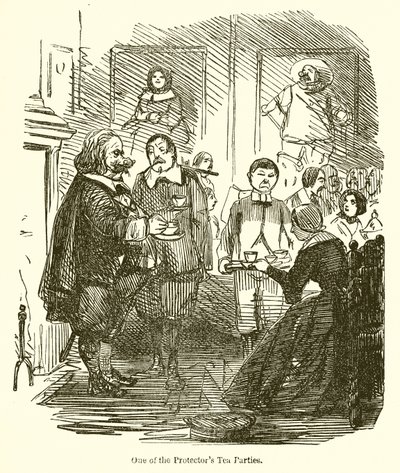Una de las fiestas de té del Protector de John Leech