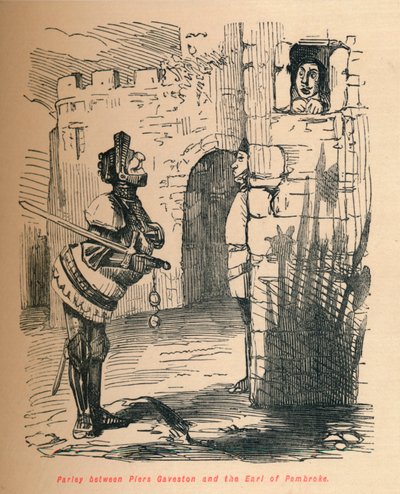 Parlamento entre Piers Gaveston y el Conde de Pembroke de John Leech