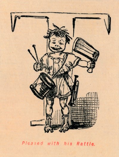 Contento con su sonajero de John Leech