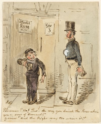 Policía y niño de John Leech