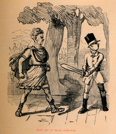 Acto temerario de Cayo Graco, 1852 de John Leech