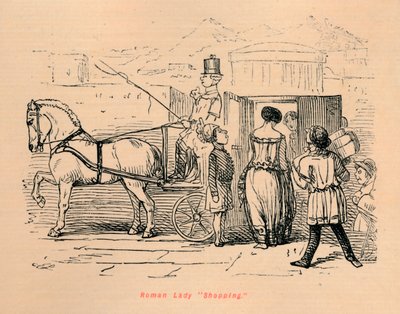 Dama romana comprando, 1852 de John Leech