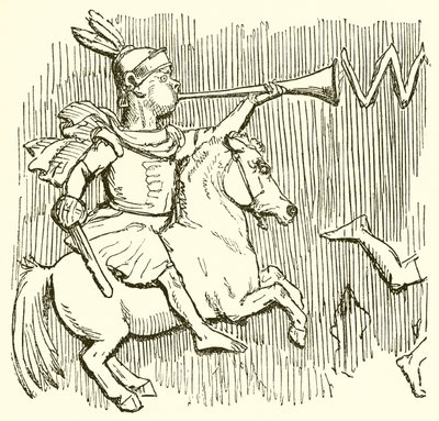 Soldado romano a caballo de John Leech