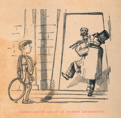 Joven romano horrorizado por los entretenimientos modernos de John Leech